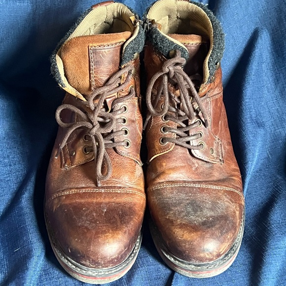 Men's Aldo Brown Leather Boots - Picture 2 of 7